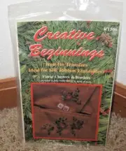 CREATIVE BEGINNINGS~ FLORAL CLUSTERS~ IRON ON TRANSFER~SILK RIBBON #RT506~NIP