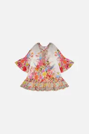KIDS A-LINE GATHERED DRESS 4-10 SUNLIGHT SYMPHONY