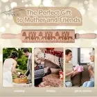 Engraved Embossing Wooden Rolling Pin with Christmas Elk Pattern For Kitchen DIY