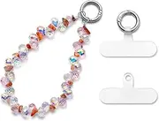 [MORSUNBELA] Phone Chain Beads Hand Wrist Strap Lanyard Phone Cell Phone Charm Strap Phone Chain Beads Universal Phone Accessories