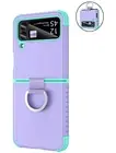 For Samsung Galaxy Z Flip4 Shockproof Hybrid Rugged Phone Case Cover & Ring