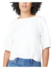 [Spanx] AirEssentials Puff Sleeve Top in Powder