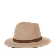 Goorin Bros Desert Rider Wool Fedora Hat Western Cowboy Style - Tan