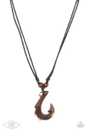 Paparazzi OFF THE HOOK brown URBAN necklace