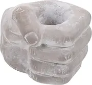 TEHAUX Cement Planter Creative Flowerpot for Home Sturdy and Stylish Hand Flower Pot