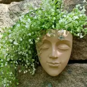 Handmade Face Sculpture Planter Funny Face Planter Pot Indoor Outdoor Garden