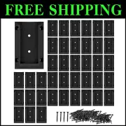 Corrosion-Resistant Deck Railing Brackets: 40 Connectors with 240 Black Screws