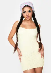 Cottagecore Life Textured Mini Dress