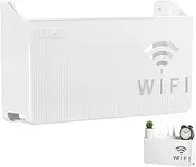 WiFi Router Storage Rack - WiFi Router Shelf Wall Mount Box | Home Router Boxes No Punching, ABS WiFi Router Rack Stand, Multi-Function Router Storage Rack Wall Decoration Puchen