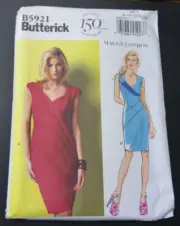 Butterick Pattern B5921 Ms MAGGY LONDON Fitted Dress w/Seam Detail & Opts 8- 16