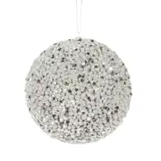 Holly & Ivy XL Silver Stars Bauble 15cm