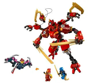 【LEGO 樂高】 磚星球〡 71812 旋風忍者 赤地的忍者攀爬機械人 Kai's Ninja Climber Mech