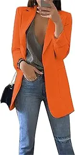 [EFOFEI] Lady's Lapel Suit Blazer Cool Fashionable Suit Fashion and Elegant Suit Slim Suit Jacket, Orange, L