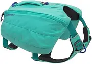 RUFFWEAR Dog Backpack, Comfortable Saddle Bag for Day Hikes and Longer Carry, for Very Small Dog Breeds, Front Range Day Pack, Colour Aurora Teal, Size XS