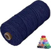 Natural Macrame Cord - 3Mm X 109 Yards Colored Cotton Cord 2Mm-6Mm, Soft Twisted