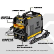 Soldadora Arco Inverter Serie DC, 220 V, 120/160/200/250 Principiantes Hogar