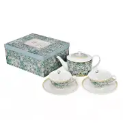 STPGOODS Morris Garden Porcelain Teapot and Teacup Set for 2 Persons Tea Set