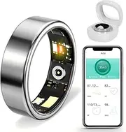 Smart Ring Fitness Tracker Ring for Men Women - Health Sleep Heart Rate Step Blood Oxygen Blood Pressure Tracker, IP68 Waterproof, Remote Photography, Utra Battery Life, Family Care (12#)