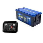 Adventure Kings 200Ah LiFePO4 Lithium Iron Phosphate Battery Prismatic Cell + Touch Pad Switch Panel 12v