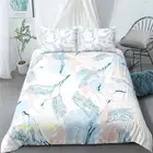 Linen Red-Crowned Crane Single/Double/Queen/King Bed Duvet Doona Quilt Cover Set