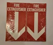Lot Of 20 Fire Extinguisher Self-Adhesive Vinyl Signs 9" X 5" New In Package