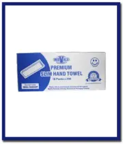MaxValu Premium Slim Fold Hand Towel - (16 Packs X 200 Sheets) Per Box