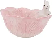 CATIEBYE Sturdy Cartoon Animal Bowl Rabbit Cabbage Shape Boys and Girls Ceramic Bowl -Resistant Eating for Baby Food Container