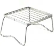 Camping BBQ Portable Mini Stainless Steel BBQ Folding Grill Compact Grill BBQ for Picnics Hiking Backyards Survival-17 * 15.5cm