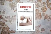 Rare LARGE-PRINT English-Edition Instructions Manual, Singer Sewing Machine 5523