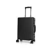 Swiss Aluminum Luggage Suitcase 360 degree rolling Carry On HardCase 20"- Black