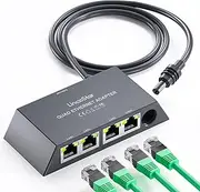 Starlink Ethernet Adapter Splitter for Starlink Gen 3/Mini, Starlink Adapter Ethernet 1 to 4 RJ45 LAN Network Extension for Cat 5/5e/6/7/8 Cable Fast & Stable Connection [4 Devices Simultaneously]