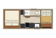 181sqft - 8'6"x21'4"B - 1bedrm/1bath - Tiny/Small House Plan - ala cart