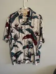 Quicksilver Waterman Collection Short Sleeve Button Up Shirt Mens 2XL Floral New