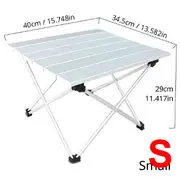 Ultralight Aluminum Camp Table, Portable Folding Camping Table with Carry Bag for Outdoor, Fishing & Picnic Mirrored