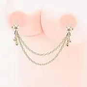 Adjustable Pressure Nipple Clips with Chain Nipple Clamps with Chain & Bells Nipple Clamps Sexual Pleasure Non Piercing Breast Clamps Toy
