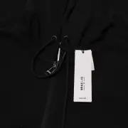 Brax NWT Larkin Full Zip Hoodie Size Large in Solid Black Cotton Blend