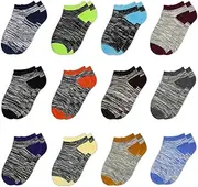 [SPTRAMLE] Children's Boys Socks Girls Socks, 12 Pairs Low Cut Socks 23-26 27-30 30-33 33-35 Boys Durable Socks