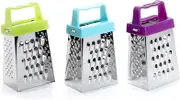 3Pcs Mini Cheese Grater, Professional Box Grater, Stainless Steel with 4 Sides, Small Box Graters for Kitchen Slicer Cheese/Ginger/Vegetable
