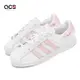 adidas 休閒鞋 Superstar W 女鞋 白 粉紅 繩結 貝殼頭 三葉草 愛迪達 海外限定 GZ3446