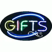 BRAND NEW "GIFTS" 30x17 OVAL BORDER REAL NEON SIGN w/CUSTOM OPTIONS 14045