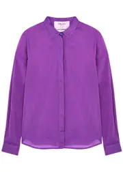 Forte_forte Semi-sheer Cotton-blend Shirt - Purple - 2 (UK 10 / S) 2 (UK 10 / S)