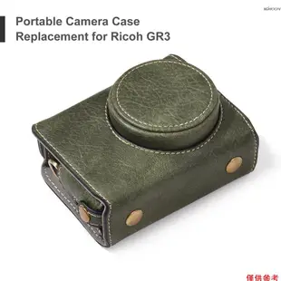 RICOH 便攜式相機包合成皮革相機手提包,帶肩帶更換,適用於理光 GR3 GR III/GR3X 相機