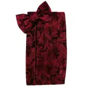 Men's Scarlet Red Classic Paisley Bow Tie and Cummerbund Set