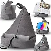 Tioncy Book Holder for Reading Beanbag Book Stand Book Reading Pillow Tablet Pillow Stand Gifts for Book Lovers Reading Rest for Textbook Recipe Music Scores Magazine Tablet (Grey)