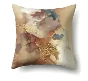 Marble Texture Print Pillow Case Retro Geometry Square Soft Comfortable