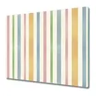 Glass Worktop Kitchen Chopping Board Colourful Lines Stripe Abstract 60x52