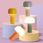 UP# LED Mushroom Table Lamp Cordless Table Lamp USB Rechargeable Touch Lamp