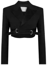 Dion Lee Interlock Cropped Blazer - Black - 8 (UK8 / S) 8 (UK8 / S)
