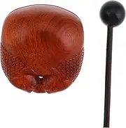 BAZEITFLOW Unique Wooden Fish Sculpture Decorative Zen Drum Office or Home Ornament Made of Rosewood
