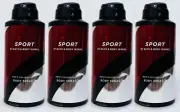 4 Bath & Body Works SPORT FOR MEN Body Spray Mist Perfume Cologne 3.7 oz